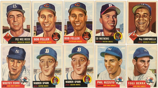 1953 Topps Baseball Collection (350+) Including Hall of Famers 
